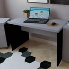 Escrivaninha Mesa Escritório 110cmx60cm 110cm Preto E Cinza C