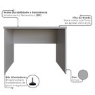 Escrivaninha Mesa Escritório 110cmx60cm Cinza Cristal