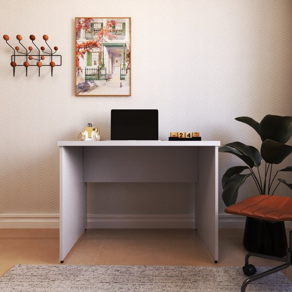 Escrivaninha Mesa Escritório 110cmx60cm Cinza Cristal