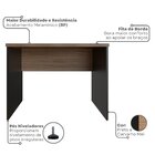 Escrivaninha Mesa Escritório 110cmx60cm Preto/carvalho Mel