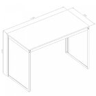 Escrivaninha Mesa Escritório 110x55 Preto Fosco / Nogal