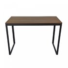 Escrivaninha Mesa Escritório 110x55 Preto Fosco / Nogal