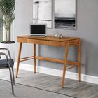 Escrivaninha Mesa Escritório 111cm Madeira Maciça Com Gaveta