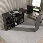 Escrivaninha Mesa Escritório 115,5x120cm Em L 8 Nichos Montec