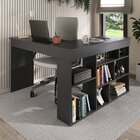 Escrivaninha Mesa Escritório 115,5x120cm Em L 8 Nichos Montec