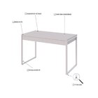 Escrivaninha Mesa Escritório 120cm 2 Gavetas Kuadra Branco/br