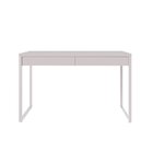 Escrivaninha Mesa Escritório 120cm 2 Gavetas Kuadra Branco/br