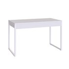 Escrivaninha Mesa Escritório 120cm 2 Gavetas Kuadra Branco/br