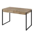 Escrivaninha Mesa Escritório 120cm 2 Gavetas Kuadra Carvalho