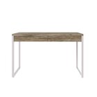 Escrivaninha Mesa Escritório 120cm 2 Gavetas Kuadra Carvalho/