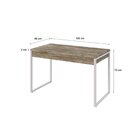 Escrivaninha Mesa Escritório 120cm 2 Gavetas Kuadra Carvalho/