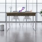 Escrivaninha Mesa Escritório 120cm 2 Gavetas Kuadra Carvalho/