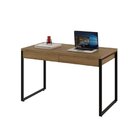 Escrivaninha Mesa Escritório 120cm 2 Gavetas Kuadra Lâmina Mel
