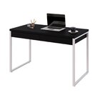 Escrivaninha Mesa Escritório 120cm 2 Gavetas Kuadra Preto Ôni