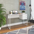 Escrivaninha Mesa Escritório 120cm 2 Gavetas P1012 Retrô Bran