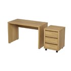 Escrivaninha Mesa Escritório 120cm Com Gaveteiro Com Rodízio