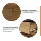 Escrivaninha Mesa Escritório 120cm Com Gaveteiro Com Rodízio