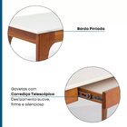 Escrivaninha Mesa Escritório 120cm Madeira Maciça 1 Gaveta Cl