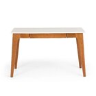 Escrivaninha Mesa Escritório 120cm Madeira Maciça 1 Gaveta Cl