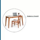 Escrivaninha Mesa Escritório 120cm Madeira Maciça 1 Gaveta Cl