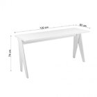 Escrivaninha Mesa Escritório 120cm Magnólia Preto