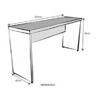 Escrivaninha Mesa Escritório 120cmx42cm 120cm Branca E Cinza