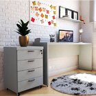 Escrivaninha Mesa Escritório 120cmx42cm 40mm Cinza Cristal