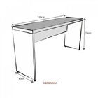 Escrivaninha Mesa Escritório 120cmx42cm 40mm Preto