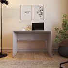 Escrivaninha Mesa Escritório 120cmx47cm 120cm Cinza Cristal C