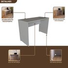 Escrivaninha Mesa Escritório 120cmx47cm 120cm Cinza Cristal C