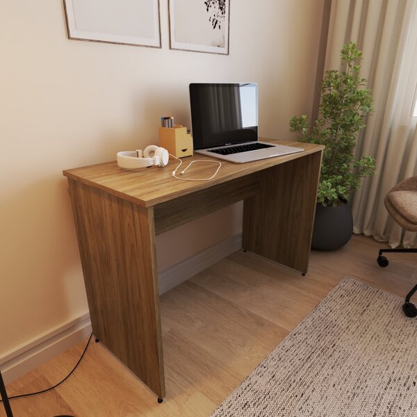 Escrivaninha Mesa Escritório 120cmx47cm 25mm Carvalho Mel