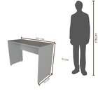 Escrivaninha Mesa Escritório 120cmx47cm 25mm Cinza Cristal