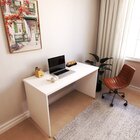 Escrivaninha Mesa Escritório 120cmx60cm 120cm Branco Branco