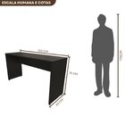 Escrivaninha Mesa Escritório 120cmx60cm 120cm Preto Preto