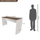 Escrivaninha Mesa Escritório 120cmx60cm 25mm Branca/carvalho