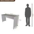 Escrivaninha Mesa Escritório 120cmx60cm 25mm Cinza Cristal