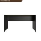 Escrivaninha Mesa Escritório 120cmx60cm 25mm Preto/branca