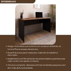 Escrivaninha Mesa Escritório 120cmx60cm 25mm Preto/carvalho M