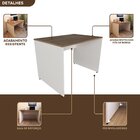 Escrivaninha Mesa Escritório 120cmx70cm 120cm Branca E Carval