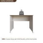 Escrivaninha Mesa Escritório 120cmx70cm 25mm Branca/carvalho