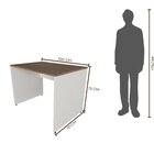 Escrivaninha Mesa Escritório 120cmx70cm 25mm Branca/carvalho