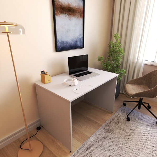 Escrivaninha Mesa Escritório 120cmx70cm 25mm Cinza Cristal