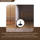 Escrivaninha Mesa Escritório 120cmx70cm 25mm Cinza Cristal