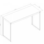 Escrivaninha Mesa Escritório 120x45 120cm Cinza Grafite E Nog