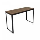 Escrivaninha Mesa Escritório 120x45 120cm Preto Fosco E Nogal