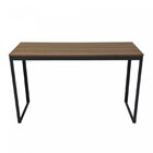 Escrivaninha Mesa Escritório 120x45 120cm Preto Fosco E Nogal