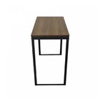 Escrivaninha Mesa Escritório 120x45 120cm Preto Fosco E Nogal