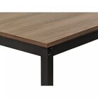 Escrivaninha Mesa Escritório 120x45 120cm Preto Fosco E Nogal