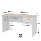 Escrivaninha Mesa Escritório 120x60cm Com Gaveta Tampo 30mm C