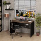 Escrivaninha Mesa Escritório 120x60cm Com Gaveta Tampo 30mm N